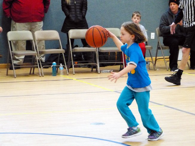 Dribbling down the court